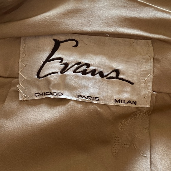 Evans Mink Fur Jacket | Autumn Haze | Shawl Collar & Bracelet Cuffs (M/L) - Picture 9 of 11